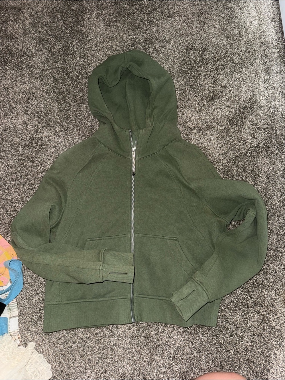 lululemon athletica Olive Green Full-Zip Hoodie